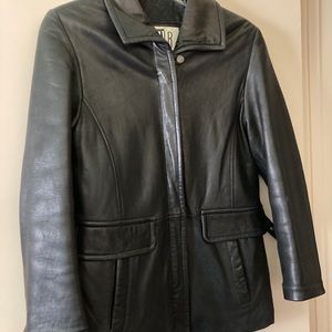 Black genuine leather jacket